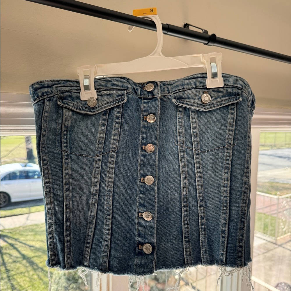 Zara denim tube top